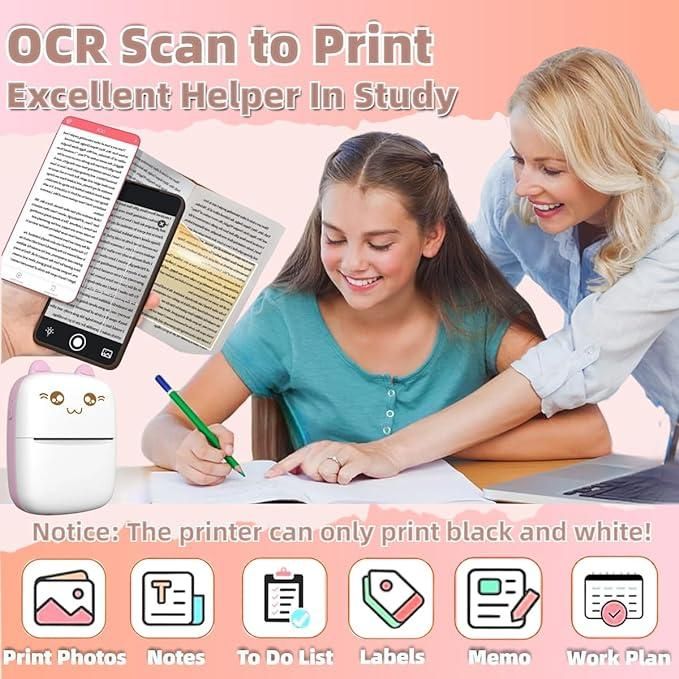 Mini Printer - Inkless Bluetooth Pocket Printer