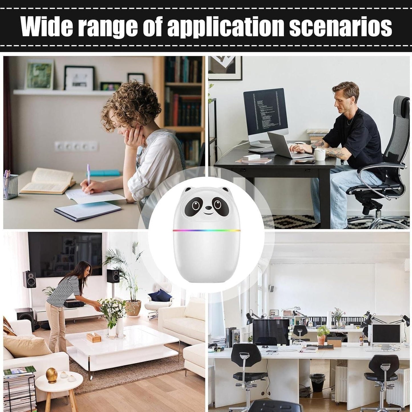 Mini Room Humidifier- Cute Panda Cool Mist